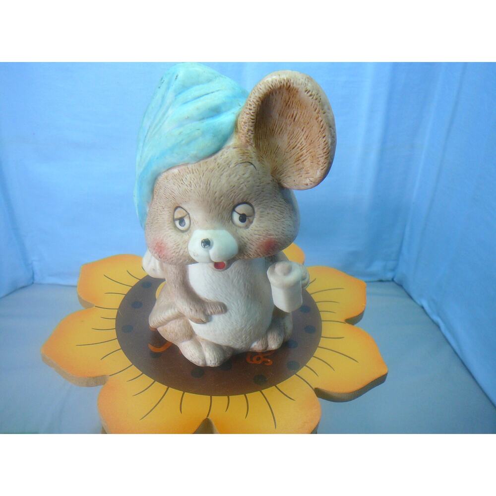 Vtg Ceramic Mouse Nightlight Taiwan Nursery Decor